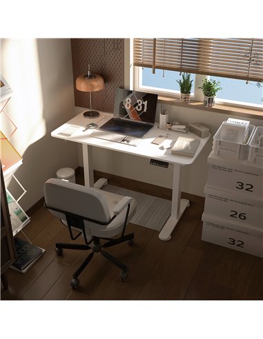 Vinsetto Electric Height Adjustable Standing Desk, White 838-427V70WT
