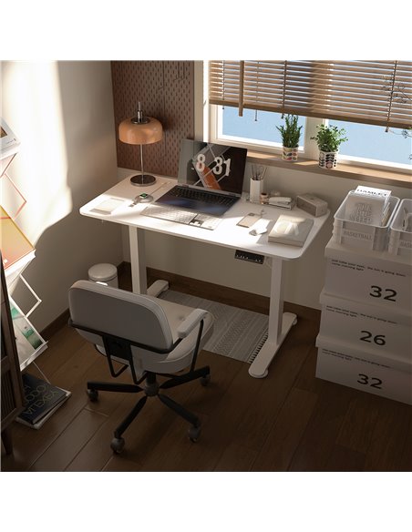 Vinsetto Electric Height Adjustable Standing Desk, White 838-427V70WT - pic 56475 | FastDaddyshop