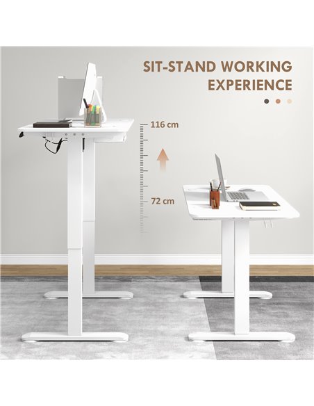 Vinsetto Electric Desk, Height Adjustable Standing Desk with 3 Memory Settings, Collision Avoidance and Overheat Protection 838- - pic 56477 | FastDaddyshop