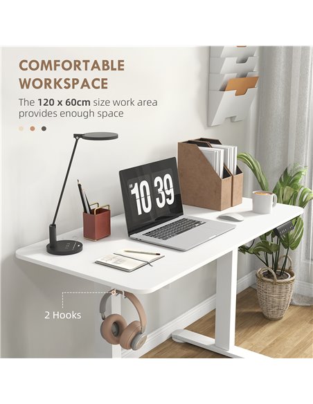 Vinsetto Electric Desk, Height Adjustable Standing Desk with 3 Memory Settings, Collision Avoidance and Overheat Protection 838- - pic 56480 | FastDaddyshop