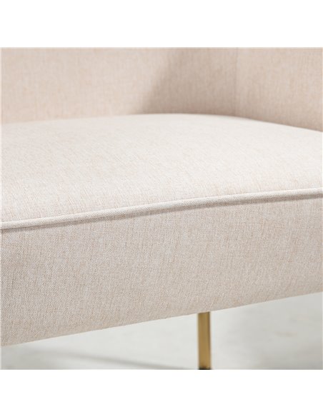 HOMCOM Elegant Accent Chair, Armchair for Living Room, Vanity Chair with Gold Metal Legs, Soft Padded Seat, Set of 2, White 839- - pic 56597 | FastDaddyshop