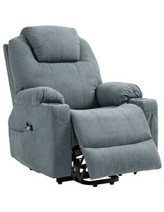 HOMCOM Lift Chair, Riser and Recliner Chair with Vibration Massage, Charcoal Grey 713-158V70CG