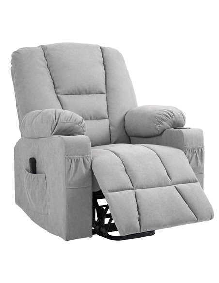 HOMCOM Oversized Riser and Recliner Chairs for the Elderly, Light Grey 713-124V70LG - pic 56726 | FastDaddyshop