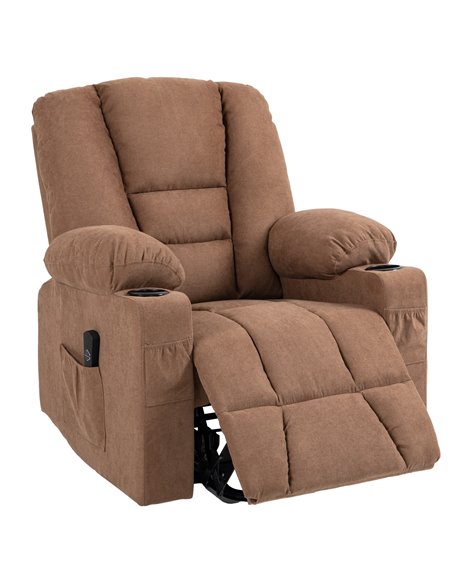 HOMCOM Oversized Riser and Recliner Chairs for the Elderly, Brown 713-124V70BN - pic 56735 | FastDaddyshop