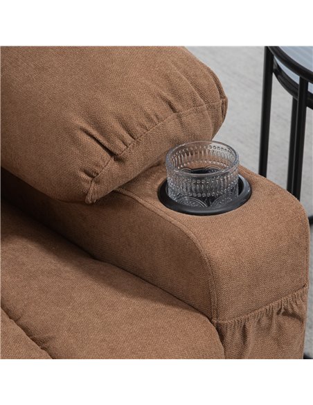HOMCOM Oversized Riser and Recliner Chairs for the Elderly, Fabric Upholstered Lift Chair for Living Room with Remote Control, S - pic 56743 | FastDaddyshop