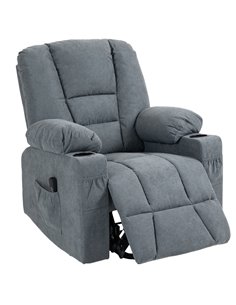 HOMCOM Oversized Riser and Recliner Chairs for the Elderly, Grey 713-124V70GY