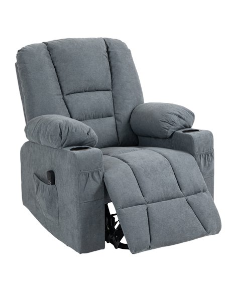 HOMCOM Oversized Riser and Recliner Chairs for the Elderly, Grey 713-124V70GY - pic 56744 | FastDaddyshop