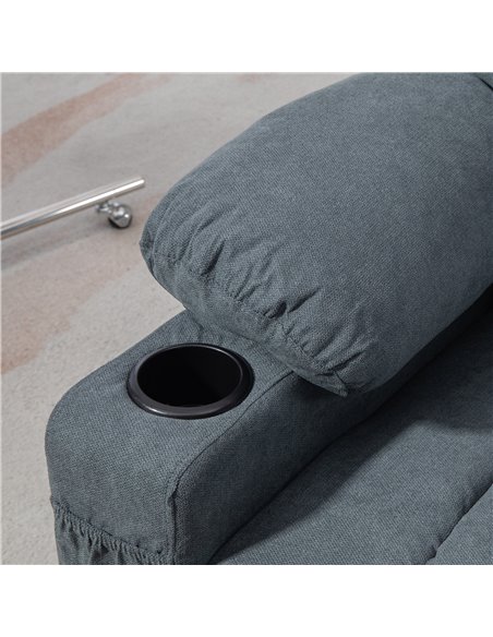 HOMCOM Oversized Riser and Recliner Chairs for the Elderly, Fabric Upholstered Lift Chair for Living Room with Remote Control, S - pic 56751 | FastDaddyshop