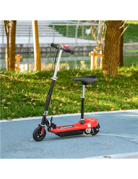 HOMCOM Steel Electric Scooter, Folding E-Scooter with Warning Bell, 15km/h Maximum Speed, for 4-14 Years Old, Red AA1-108V70RD - pic 56808 | FastDaddyshop