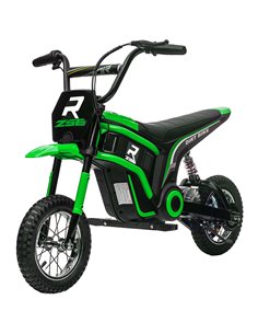 HOMCOM 24V Electric Motorbike, Dirt Bike 16 Km/h Max. Speed, Green 370-304V70GN