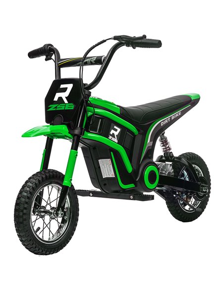 HOMCOM 24V Electric Motorbike, Dirt Bike 16 Km/h Max. Speed, Green 370-304V70GN - pic 56870 | FastDaddyshop