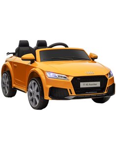 HOMCOM 12V Kids Licensed Audi TT RS Ride-On Car, Yellow 370-079V70YL