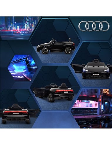 HOMCOM Audi Licensed 12V Kids Electric Ride-On, with Remote Control, Suspension System, Lights, Music, Motor - Black 370-220V70B