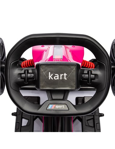 HOMCOM 12V Electric Go Kart for Kids, Ride-On Racing Go Kart w/ Forward Reversing, Rechargeable Battery, 2 Speeds, for Kids Aged