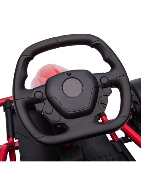 HOMCOM 24V Electric Go Kart for Kids, Drift Ride-On Racing Go Kart with 2 Speeds, for Boys Girls Aged 8-12 Years Old, Red 370-30 - pic 56967 | FastDaddyshop