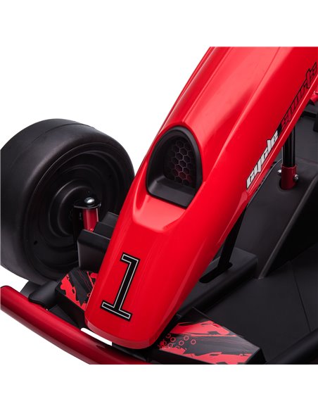 HOMCOM 24V Electric Go Kart for Kids, Drift Ride-On Racing Go Kart with 2 Speeds, for Boys Girls Aged 8-12 Years Old, Red 370-30 - pic 56968 | FastDaddyshop