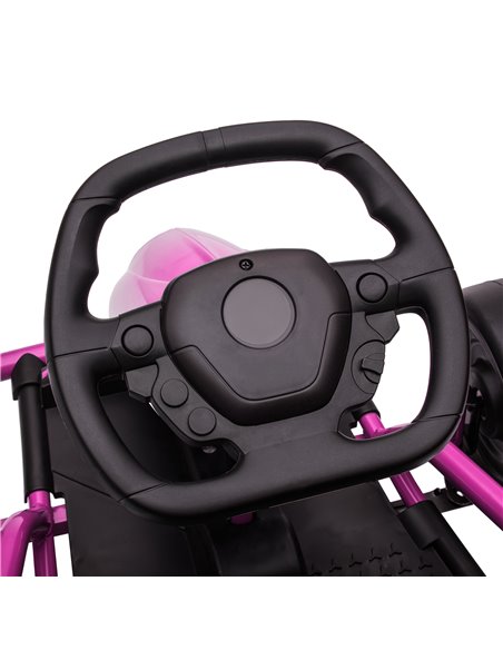 HOMCOM 24V Electric Go Kart for Kids, Drift Ride-On Racing Go Kart with 2 Speeds, for Boys Girls Aged 8-12 Years Old, Pink 370-3 - pic 56976 | FastDaddyshop
