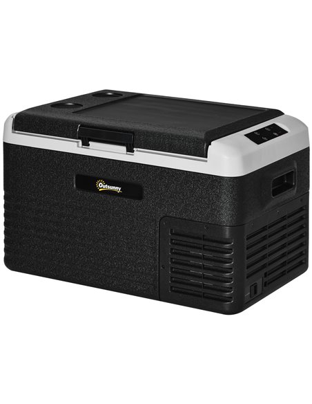 Outsunny 30L Portable Car Fridge Freezer, 12/24V DC and 110-240V AC, Grey C00-036V70GY - pic 56987 | FastDaddyshop