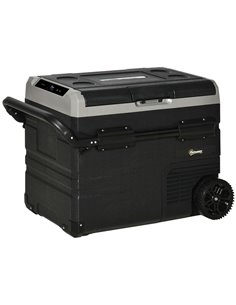 Outsunny 50L Car Portable Fridge Freezer, 12/24V DC and 110-240V AC, Grey C00-034V72