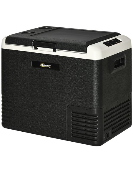 Outsunny 50L Car Portable Fridge Freezer, 12/24V DC and 110-240V AC, Grey C00-036V72GY - pic 57023 | FastDaddyshop