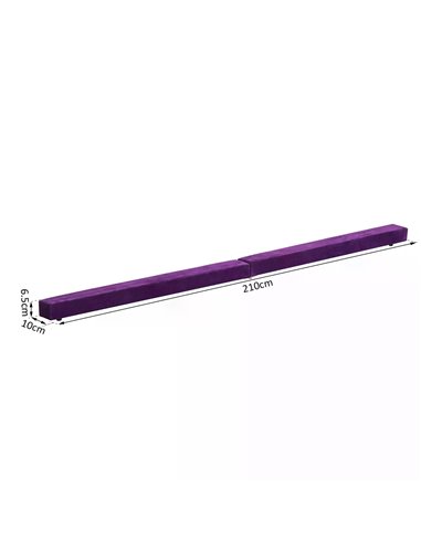 HOMCOM Balance Beam Trainer, 2.4 m-Purple A50-004VT