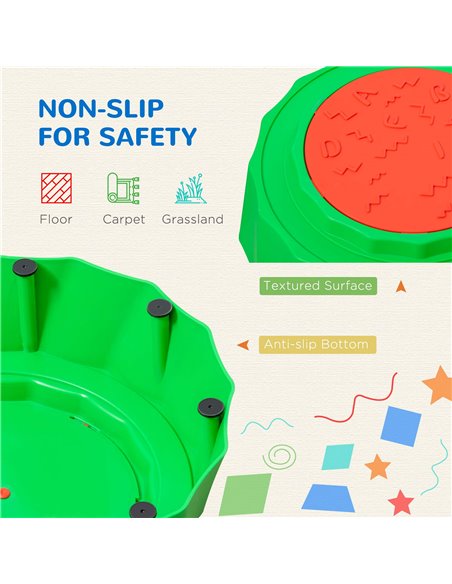 Outsunny 8pcs Kids Balance Beam, Balance Bridge with Non-slip Surface & Bottom, Stackable Stepping Stones for toddler, Strength  - pic 57073 | FastDaddyshop
