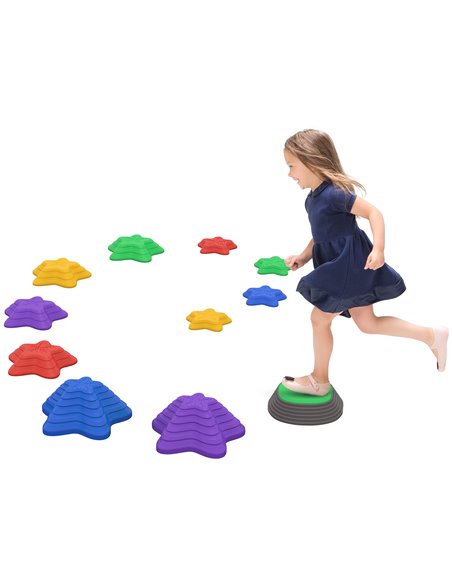 ZONEKIZ Kids Stepping Stones, 11 Pieces Balance River Stones, Multicoloured 347-010V00MX - pic 57095 | FastDaddyshop
