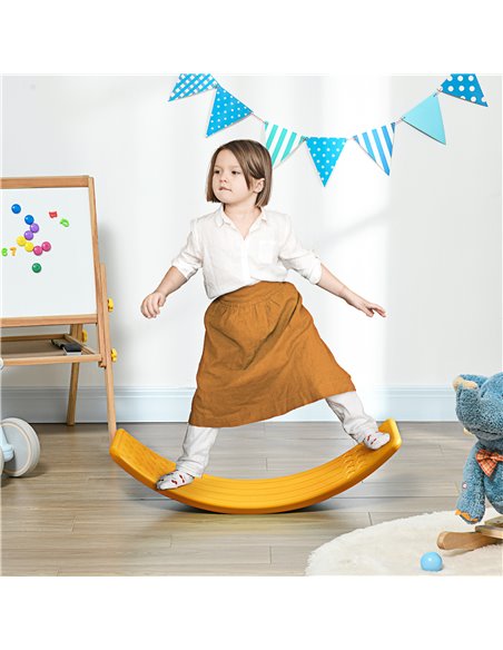 ZONEKIZ Wobble Balance Board for Kids, Montessori Stepping Stone Toy, Nursery Play Equipment, 82 x 27.5 x 19.5cm, Orange 331-036 - pic 57114 | FastDaddyshop