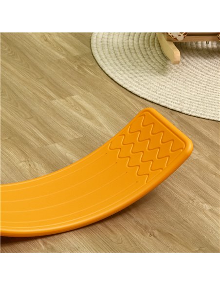 ZONEKIZ Wobble Balance Board for Kids, Montessori Stepping Stone Toy, Nursery Play Equipment, 82 x 27.5 x 19.5cm, Orange 331-036 - pic 57120 | FastDaddyshop