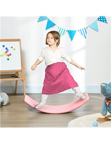 ZONEKIZ Pink Balance Board, Wobble Exercise Board for Children Ages 3-6, Coordination and Balance Improvement 331-036V00PK