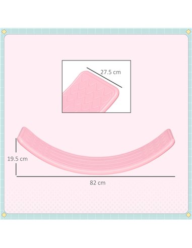 ZONEKIZ Pink Balance Board, Wobble Exercise Board for Children Ages 3-6, Coordination and Balance Improvement 331-036V00PK
