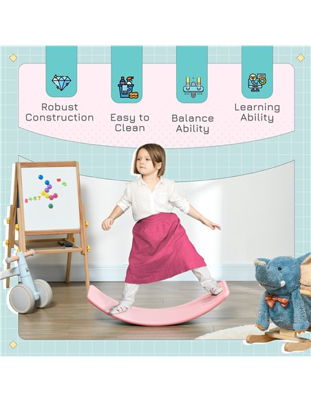 ZONEKIZ Pink Balance Board, Wobble Exercise Board for Children Ages 3-6, Coordination and Balance Improvement 331-036V00PK - pic 57126 | FastDaddyshop