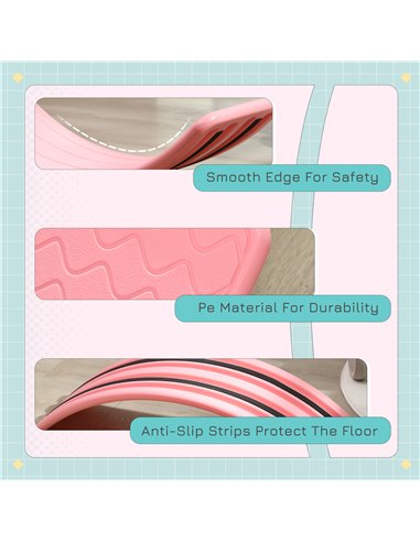 ZONEKIZ Pink Balance Board, Wobble Exercise Board for Children Ages 3-6, Coordination and Balance Improvement 331-036V00PK