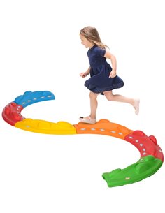 ZONEKIZ Kids Balance Beam, 6 Pieces Stepping Stones Obstacle Course, Multicoloured 347-011V00MX
