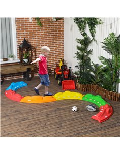 ZONEKIZ Kids Balance Beam, 6 Pieces Stepping Stones Obstacle Course, Multicoloured 347-011V00MX 2