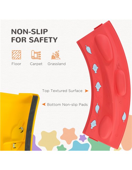 ZONEKIZ Kids Balance Beam, Kids 6 Pieces Stepping Stones Obstacle Course, for Ages 3-8 Years - Multicoloured 347-011V00MX - pic 57136 | FastDaddyshop