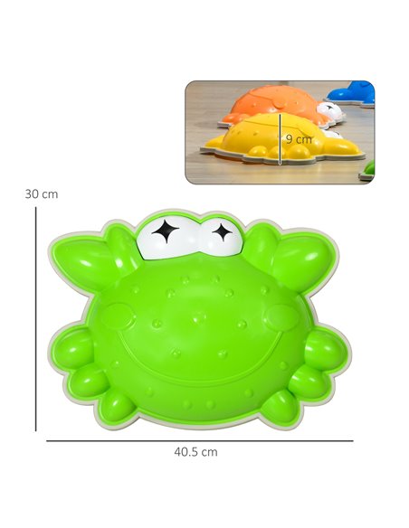 ZONEKIZ 9PCs Crab-shaped Kids Stepping Stones, Anti-slip TPE Edge, Stackable Balance River Stones for Obstacle Courses 347-018V0 - pic 57160 | FastDaddyshop
