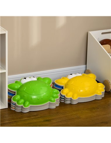 ZONEKIZ 9PCs Crab-shaped Kids Stepping Stones, Anti-slip TPE Edge, Stackable Balance River Stones for Obstacle Courses 347-018V0