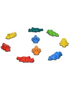 ZONEKIZ 9PCs Kids Stepping Stones Crocodile Design, Multicoloured 347-016V00MX