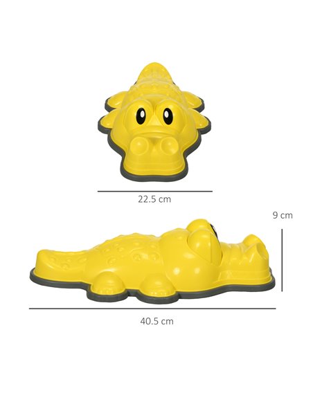 ZONEKIZ 9PCs Kids Stepping Stones, Crocodile Design with Anti-slip Edge Balance River Stones, Indoor Outdoor, Stackable 347-016V - pic 57187 | FastDaddyshop