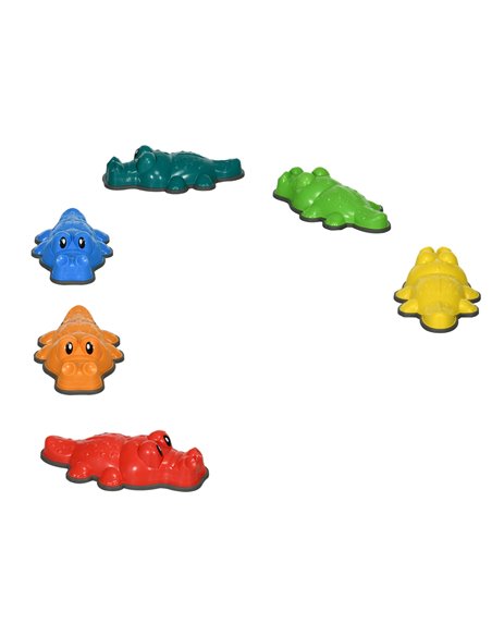 ZONEKIZ 6PCs Kids Stepping Stones, Crocodile-Designed, Multicoloured 347-016V01MX - pic 57203 | FastDaddyshop