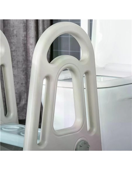 HOMCOM Two Step Stool for Kids Toddlers Ladder or Toilet Potty Training Bathroom Sink Bedroom Kitchen Helper with Non-slip Handl - pic 57256 | FastDaddyshop