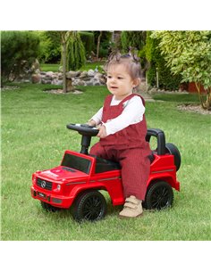 HOMCOM Baby Toddler Push Handle Sliding Car Mercedes-Benz G350, Red 370-163RD 2