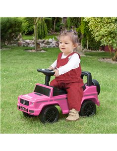HOMCOM Baby Push Handle Sliding Car Mercedes-Benz G350, Pink 370-163PK 2