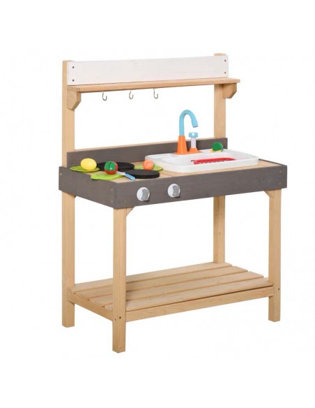 Outsunny Kitchen Playset with Sink, Running Water - pic 5727 | FastDaddyshop