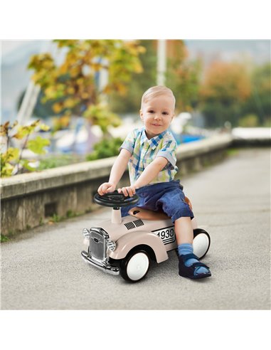AIYAPLAY Foot To Floor Slider for Toddlers with Under Seat Storage Ride on Sliding Car with Horn Aged 12-36 Months Cream White 3