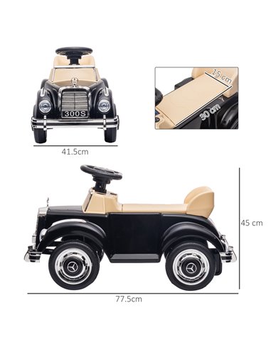 AIYAPLAY Foot to Floor Ride on Sliding Car Mercedes-Benz 300S Licensed for 18-48 months 370-290V00BK