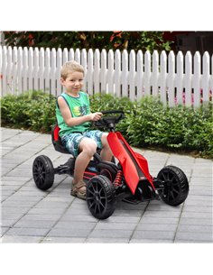 HOMCOM Children Pedal Go Kart, Kids Ride on Racer, Red 370-286V00RD 2
