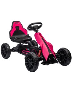 HOMCOM Children Pedal Go Kart, Kids Ride on Racer, Pink 370-286V00PK