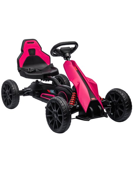 HOMCOM Children Pedal Go Kart, Kids Ride on Racer, Pink 370-286V00PK - pic 57338 | FastDaddyshop